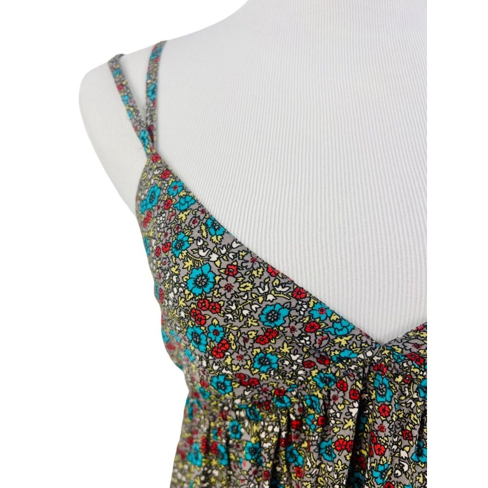 VTG Billabong Floral Strappy Back Maxi Dress | Coastal Boho Cottagecore Grunge L - Picture 3 of 16
